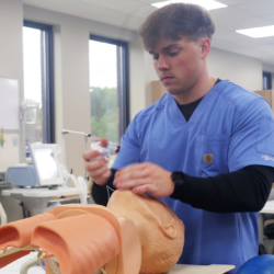 With a Respiratory Therapy degree, Washington State Community College (WSCC) Student of the Month Ethan Lantz is laying the foundation for his future. He’s committed himself to nine years of education in pursuit of his dream to become a Certified Registered Nurse Anesthetist (CRNA).