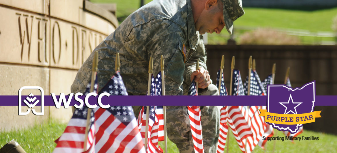 Washington State Community College (WSCC) has earned the Collegiate Purple Star designation for its efforts to support and serve veterans and military-connected families.