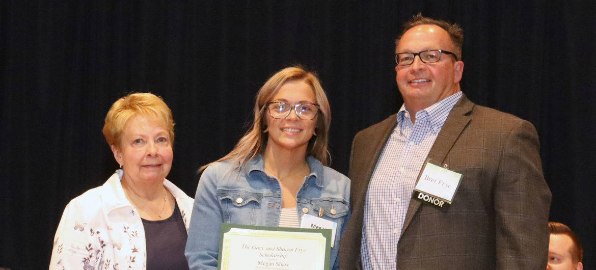 This spring, during the Washington State Community College Foundation scholarship event, The Gary and Sharon Frye Scholarship was awarded for the first time. The endowed scholarship was established by the children of Gary and Sharon Frye to further the community impact made by their mother and late father.